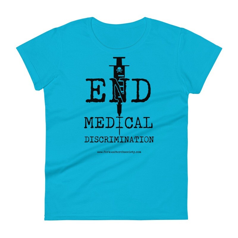 End Medical Discrimination Women&#39;s short sleeve Dark Ink