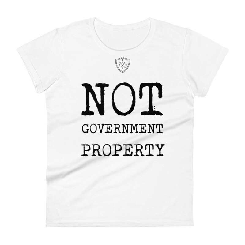 Not Government Property Women&#39;s short sleeve Dark Ink