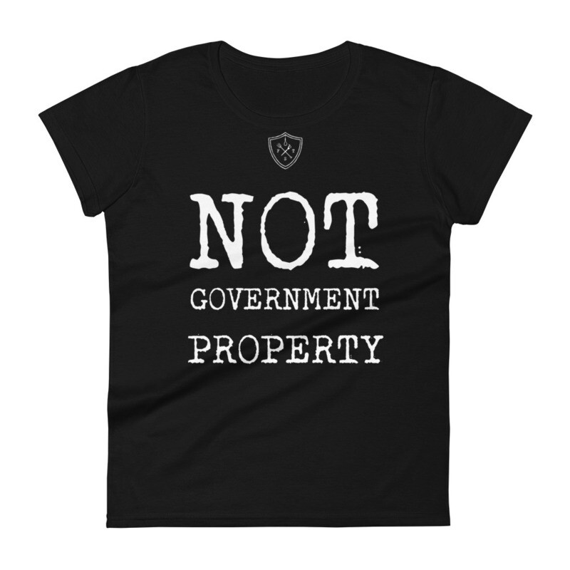 Not Government Property Women&#39;s short sleeve Light Ink