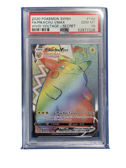 PSA 10 Vmax rainbow pikachu