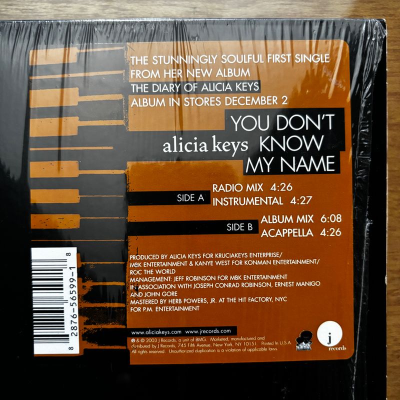 Alicia Keys – You Don’t Know My Name 12”