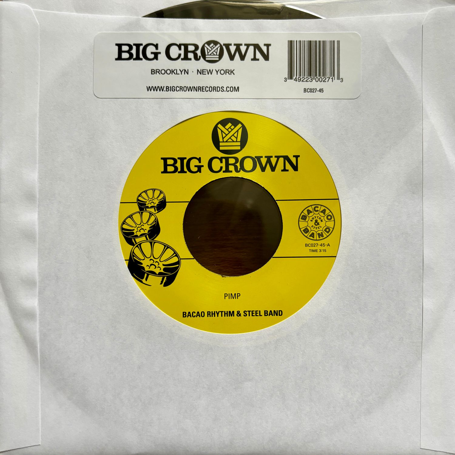 Bacao Rhythm &amp; Steel Band – Pimp / Police In Helicopter 7” (Preorder)