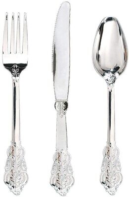 Silver Silverware Set