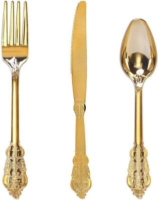 Gold Silverware Set
