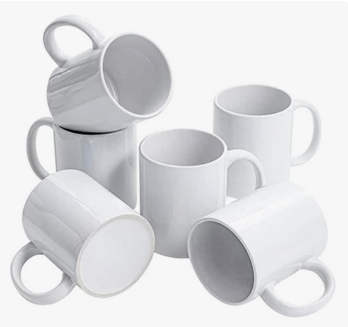 15oz. White Gloss Coffee Mugs