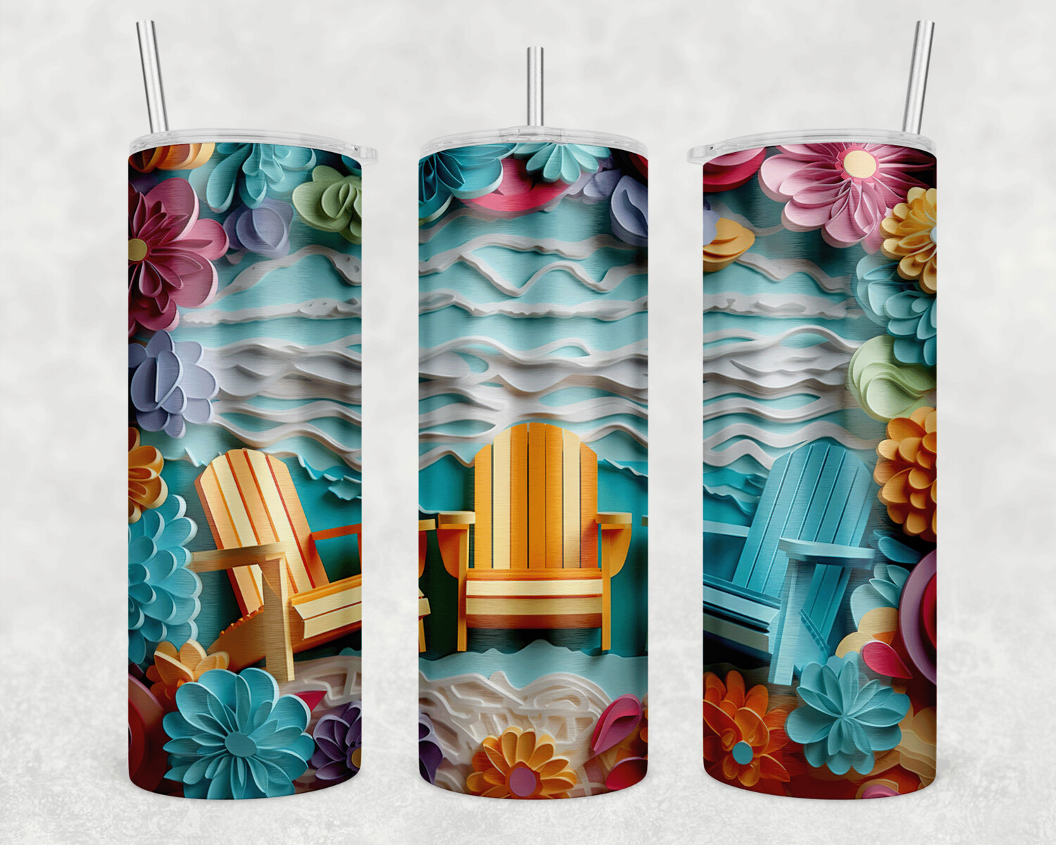 3D Beach Chairs