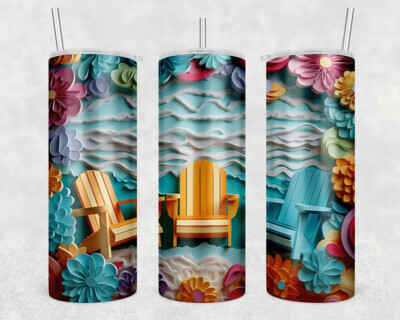 3D Beach Chairs