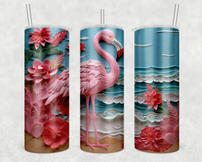 3D Flamingo