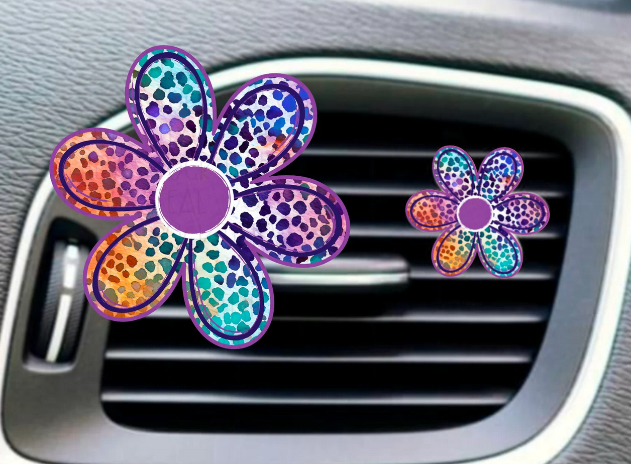 Flowers Acrylic Vent Clips