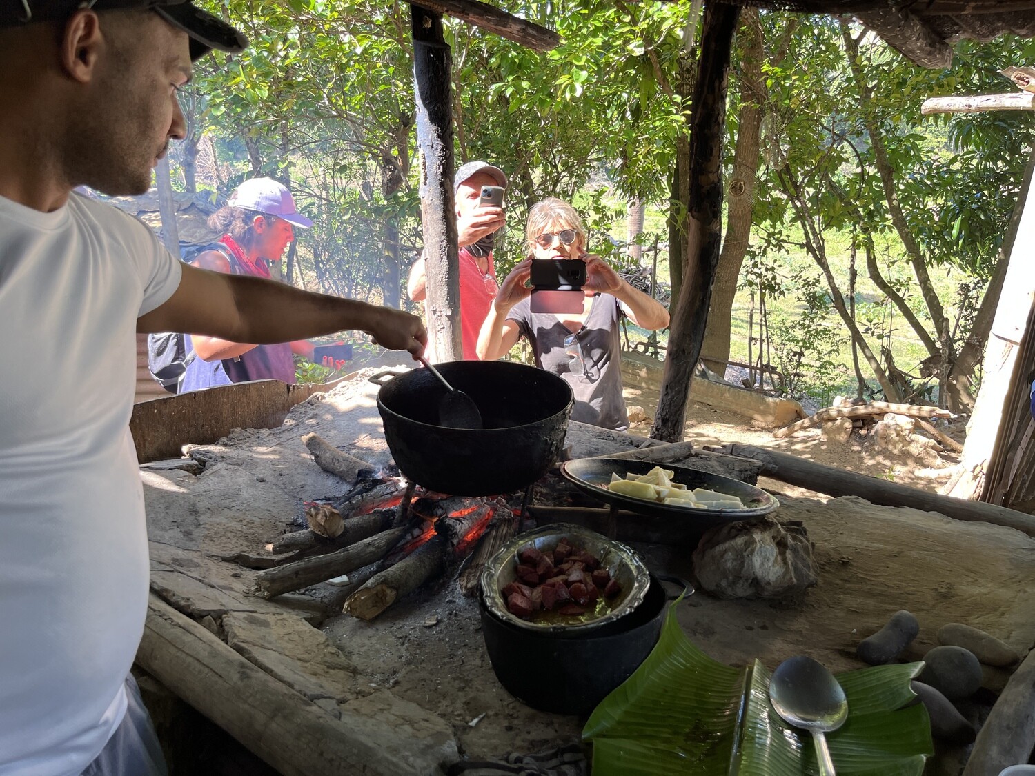 Preparation of a traditional Dominican meal during the Safari Buggy