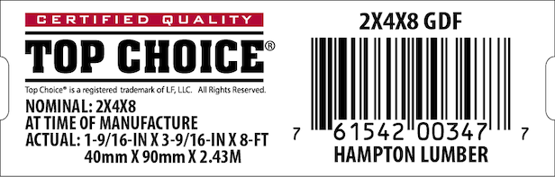 Lowe's Top Choice End Tags - 2,000 Per Roll - Minimum Order 10 Rolls Per Item