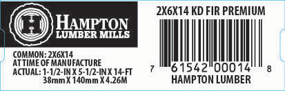 2x6x14 Premium End Tag - 00014-8