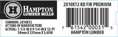 2x10x12 Premium End Tag - 00031-5