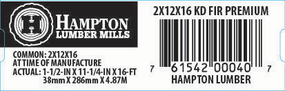 2x12x16 Premium End Tag - 00040-7