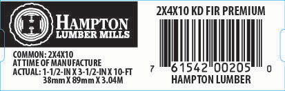 2x4x10 Premium End Tag - 00205-0