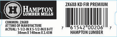 2x6x8 Premium End Tag - 00206-7