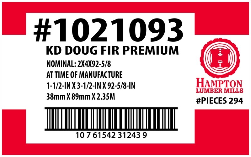 HAMPTON RED DOUG FIR PLACARDS - 500 Per Roll - Minimum Order Quantity 2 Roll