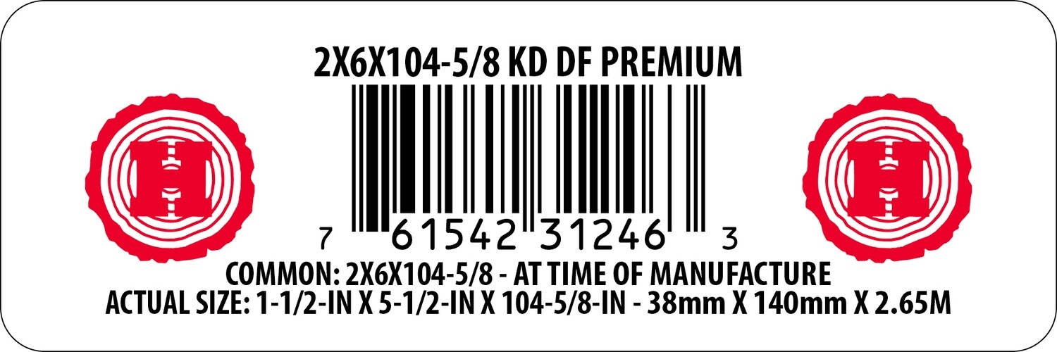 2X6X104-5/8 KD DF PREMIUM - 31246-3