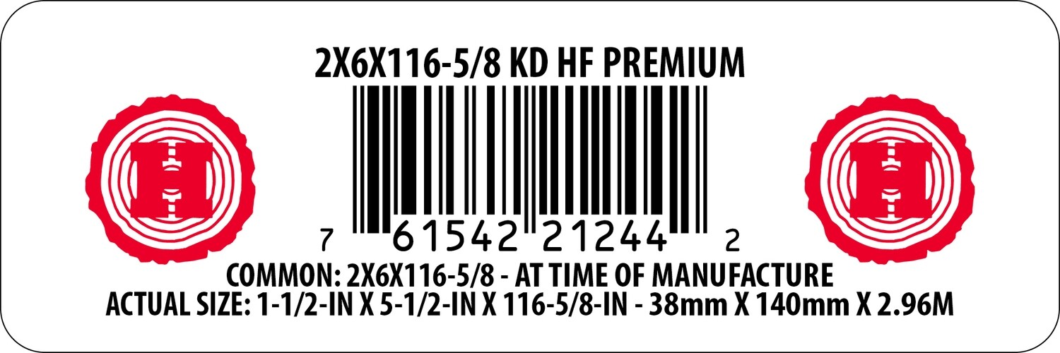 2X6X116-5/8 KD HF PREMIUM - 21244-2