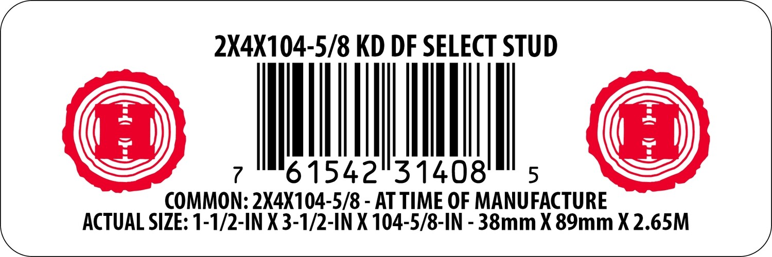 2X4X104-5/8 KD DF SELECT STUD - 31408-5