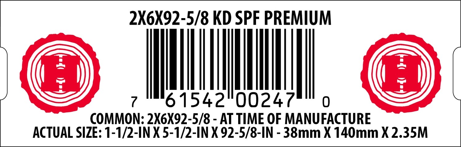 2X6X92-5/8 KD SPF PREMIUM - 00247-0