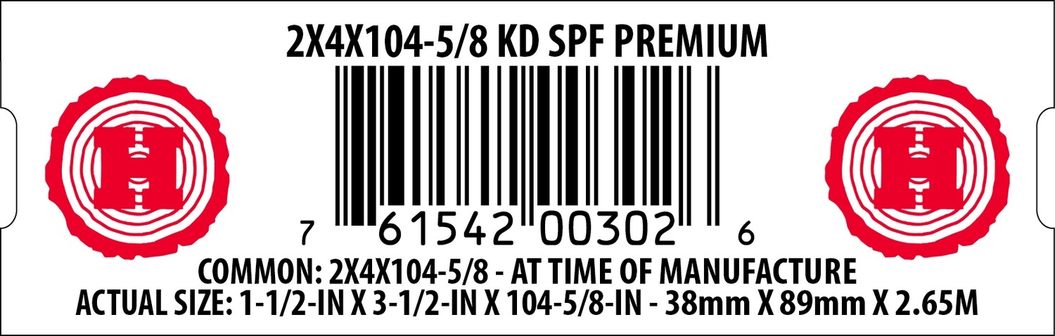 2X4X104-5/8 KD SPF PREMIUM - 00302-6