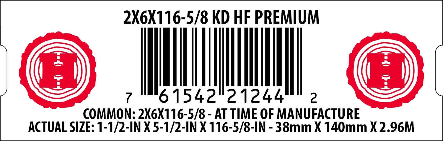 2X6X116-5/8 KD HF PREMIUM - 21244-2