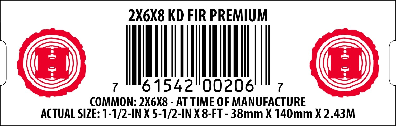 2X6X8 KD FIR PREMIUM - 00206-7