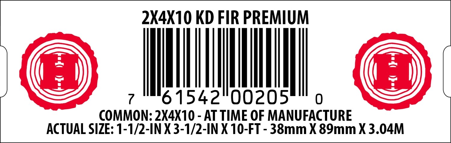 2X4X10 KD FIR PREMIUM - 00205-0