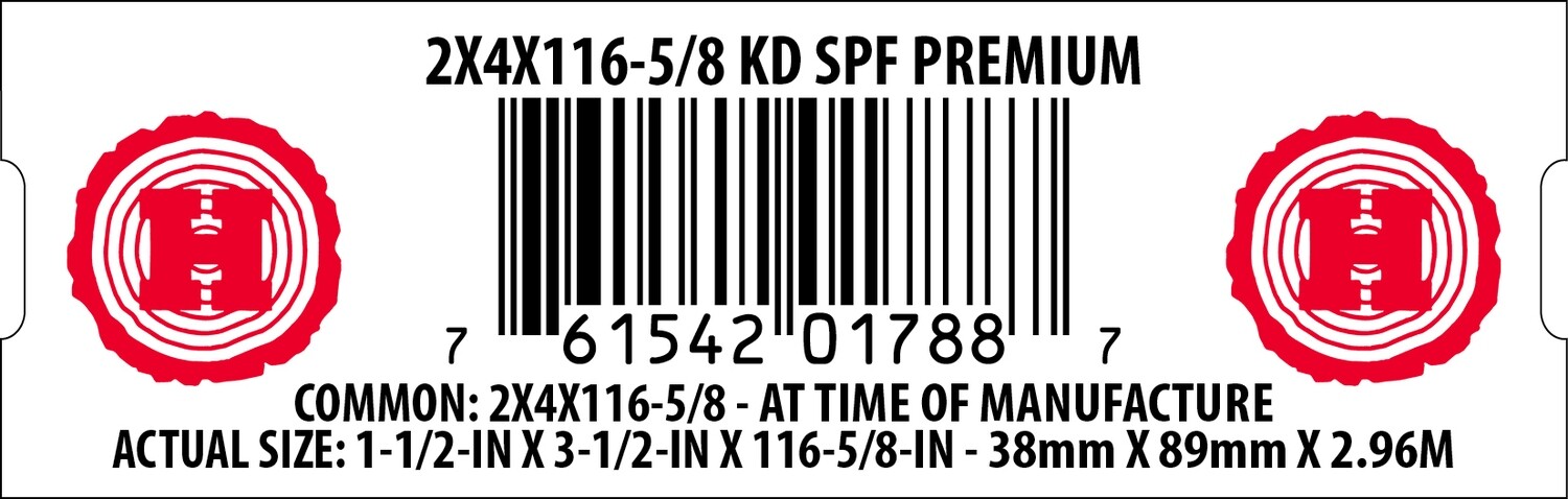 2X6X116-5/8 KD SPF PREMIUM - 01788-7