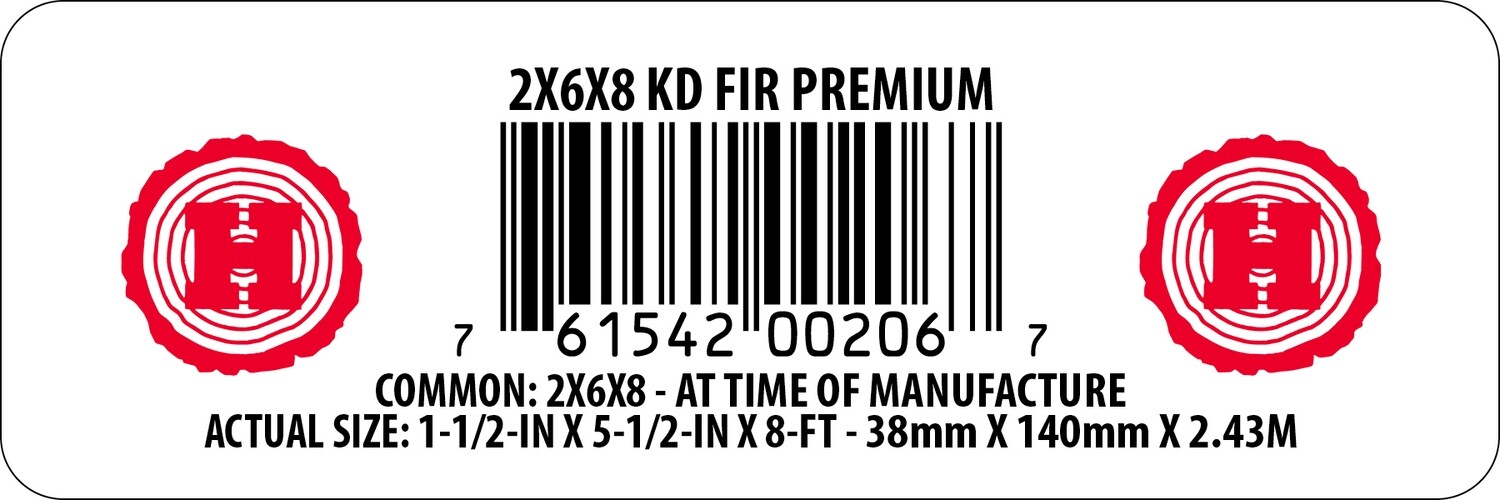2X6X8 KD FIR PREMIUM - 00206-7