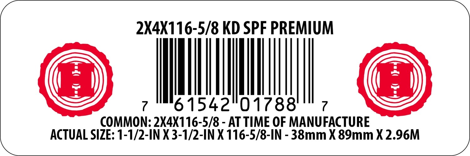 2X6X116-5/8 KD SPF PREMIUM - 01788-7