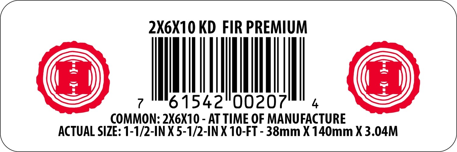 2X6X10 KD FIR PREMIUM - 00207-4