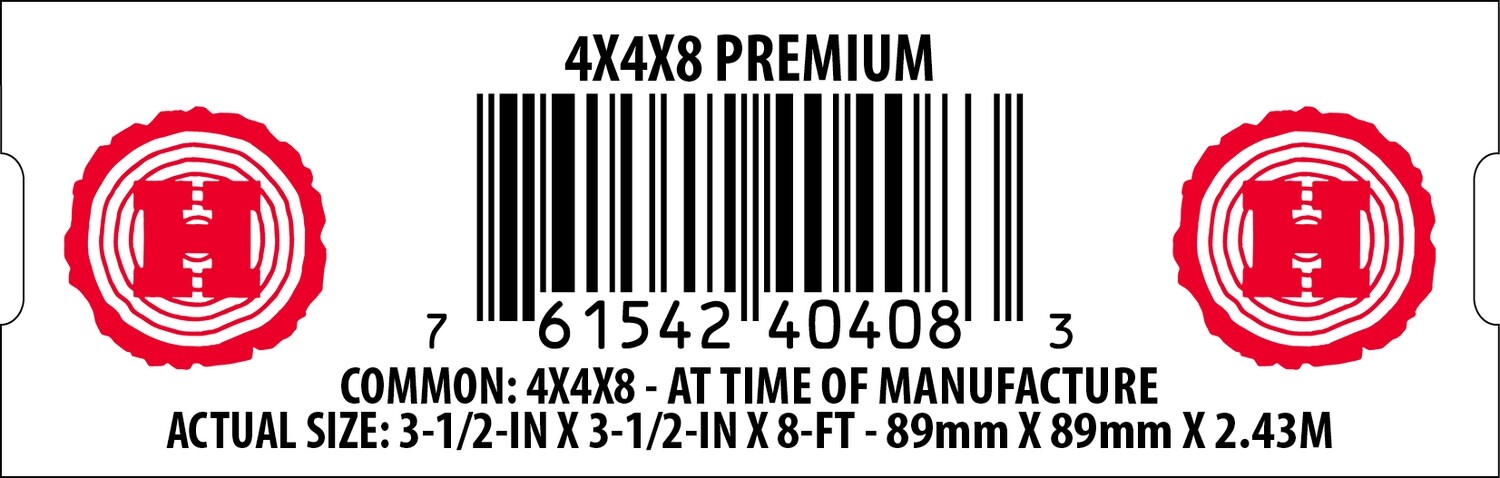 4x4x8 Hampton End Tag - 40408-3