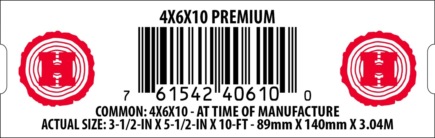 4x6x10 Hampton End Tag - 40610-0