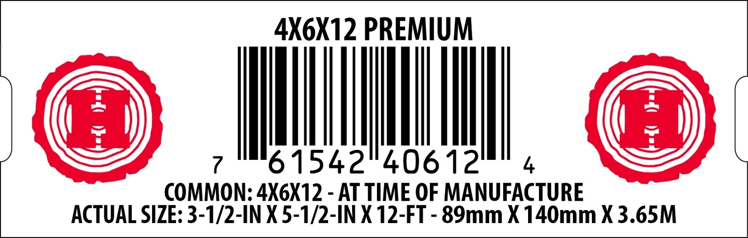 4x6x12 Hampton End Tag - 40612-4