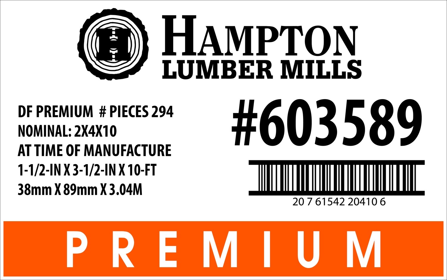 2x4x10 Home Depot Placard - 20410-6