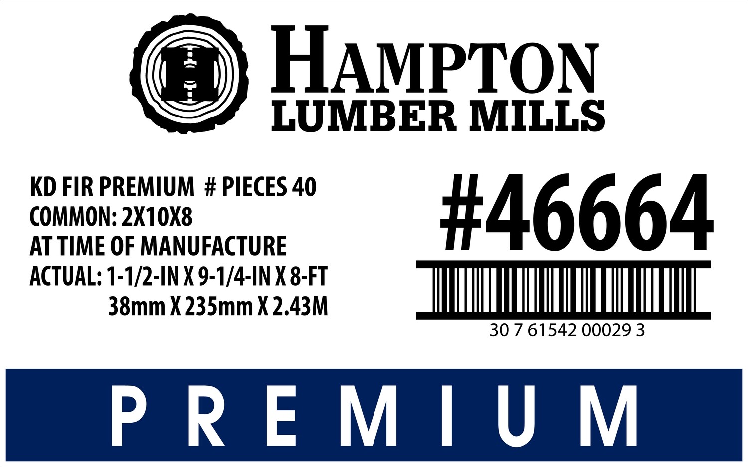 2x10x8 Premium Placard - 00029-3