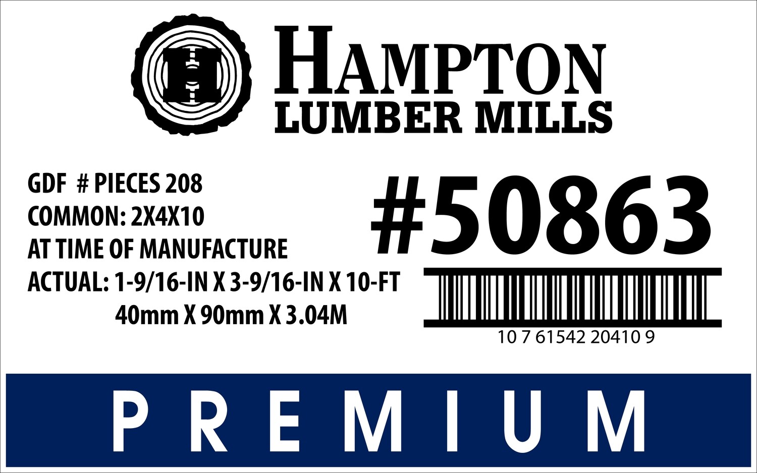 2X4X10 GDF Green Placard - 20410-9