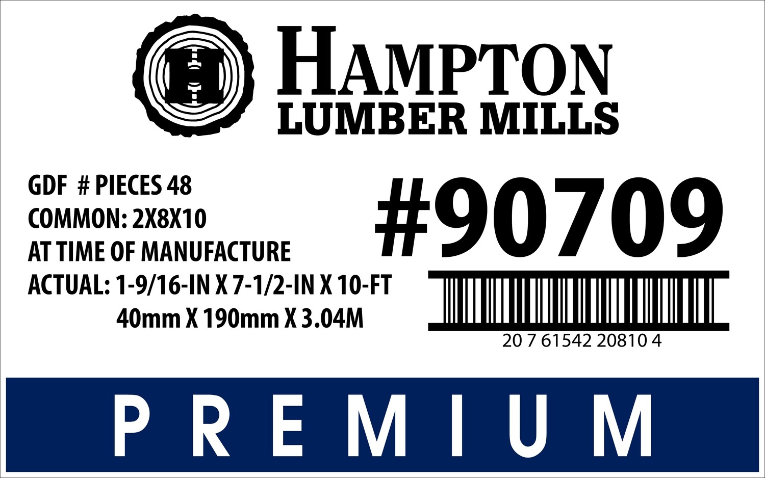 2x8x10 Lowe's Top Choice Placard - 20810-4