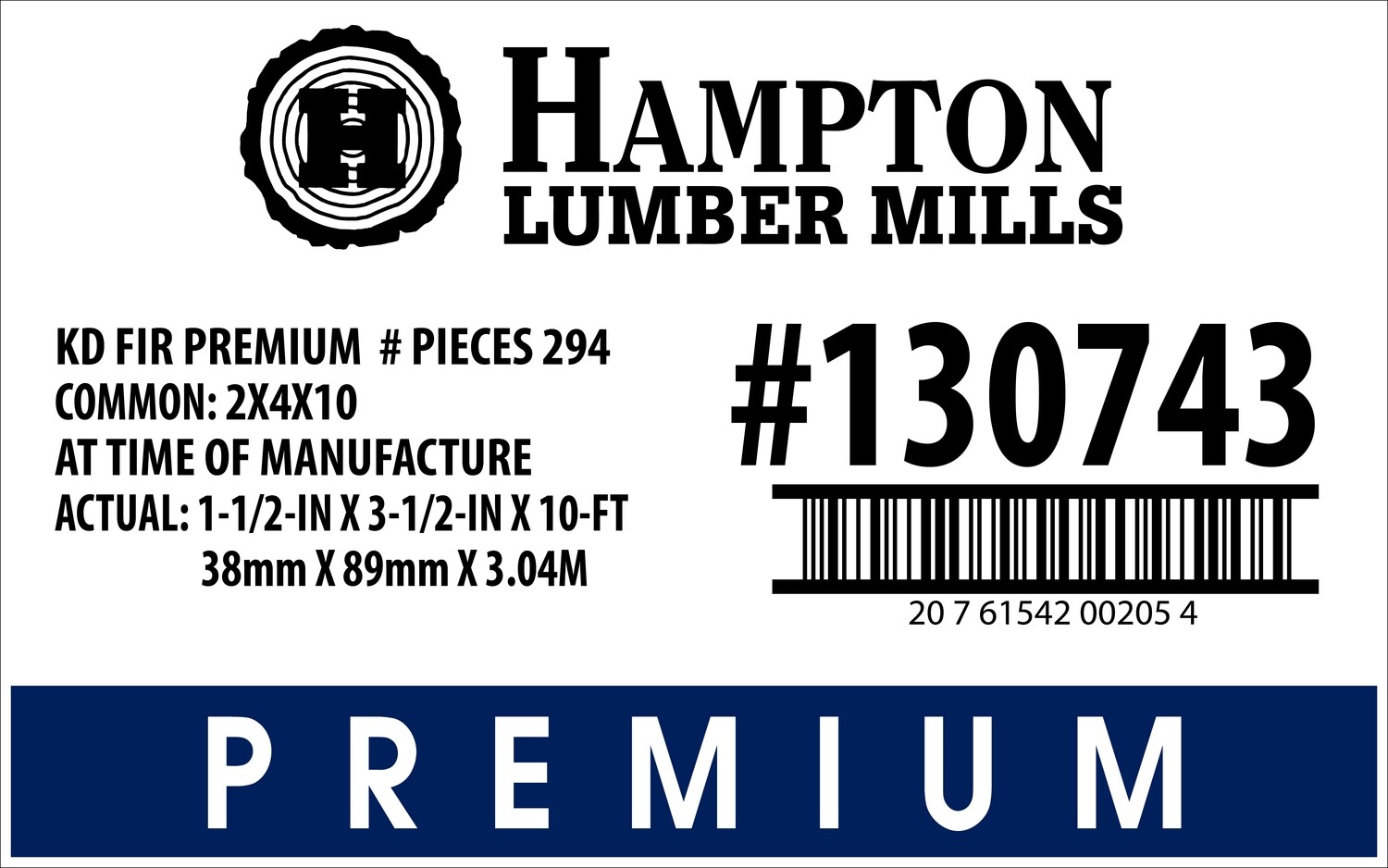 2x4x10 Premium Placard - 00205-4