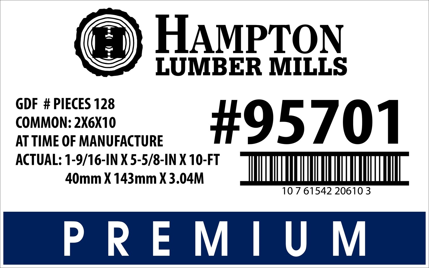 2X6X10 GDF Green Placard - 20610-3