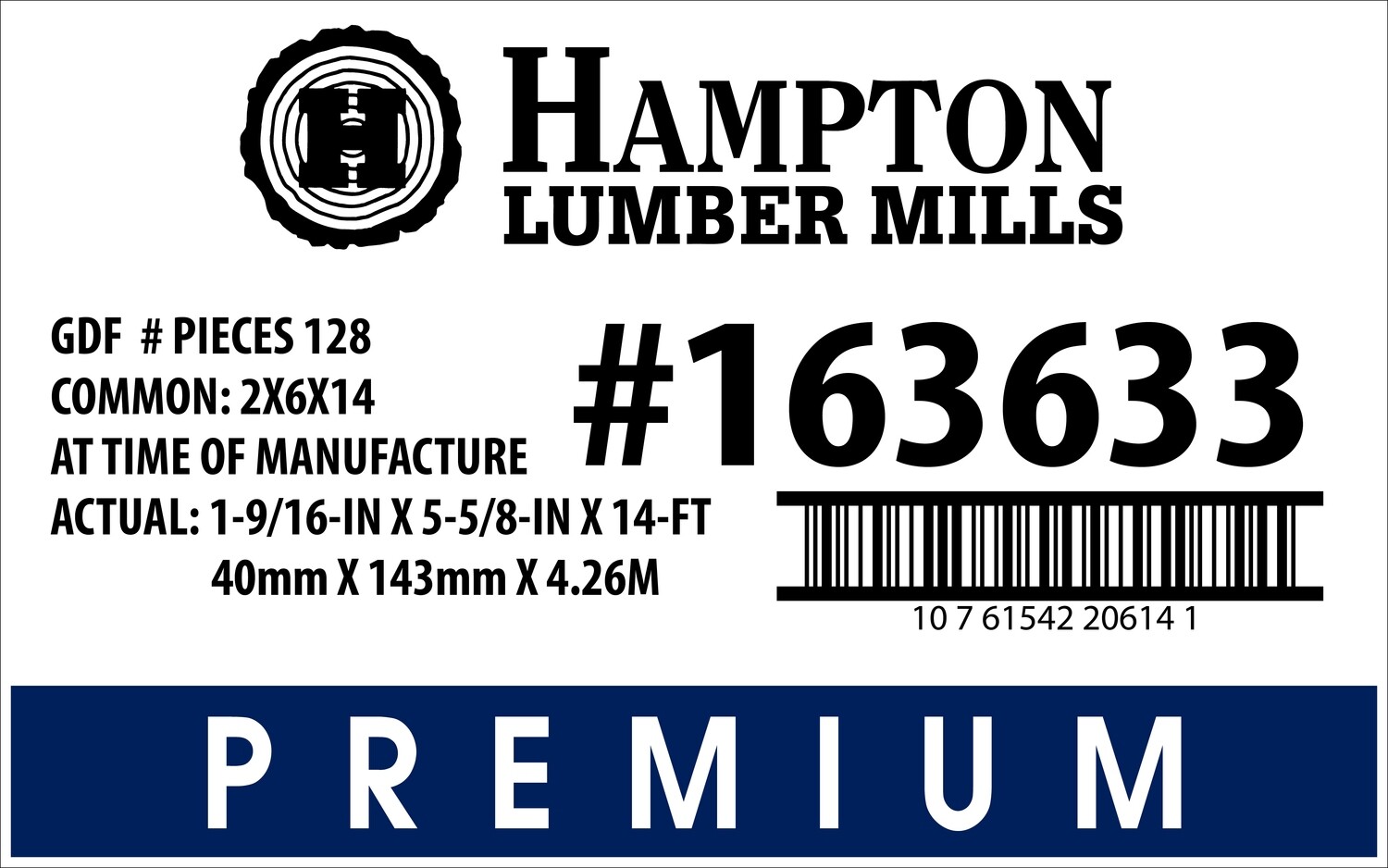 2x6x14 Lowe's Top Choice Placard - 20614-1