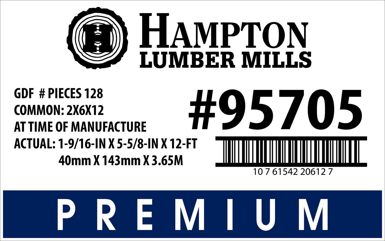 2x6x12 Lowe's Top Choice Placard - 20612-7