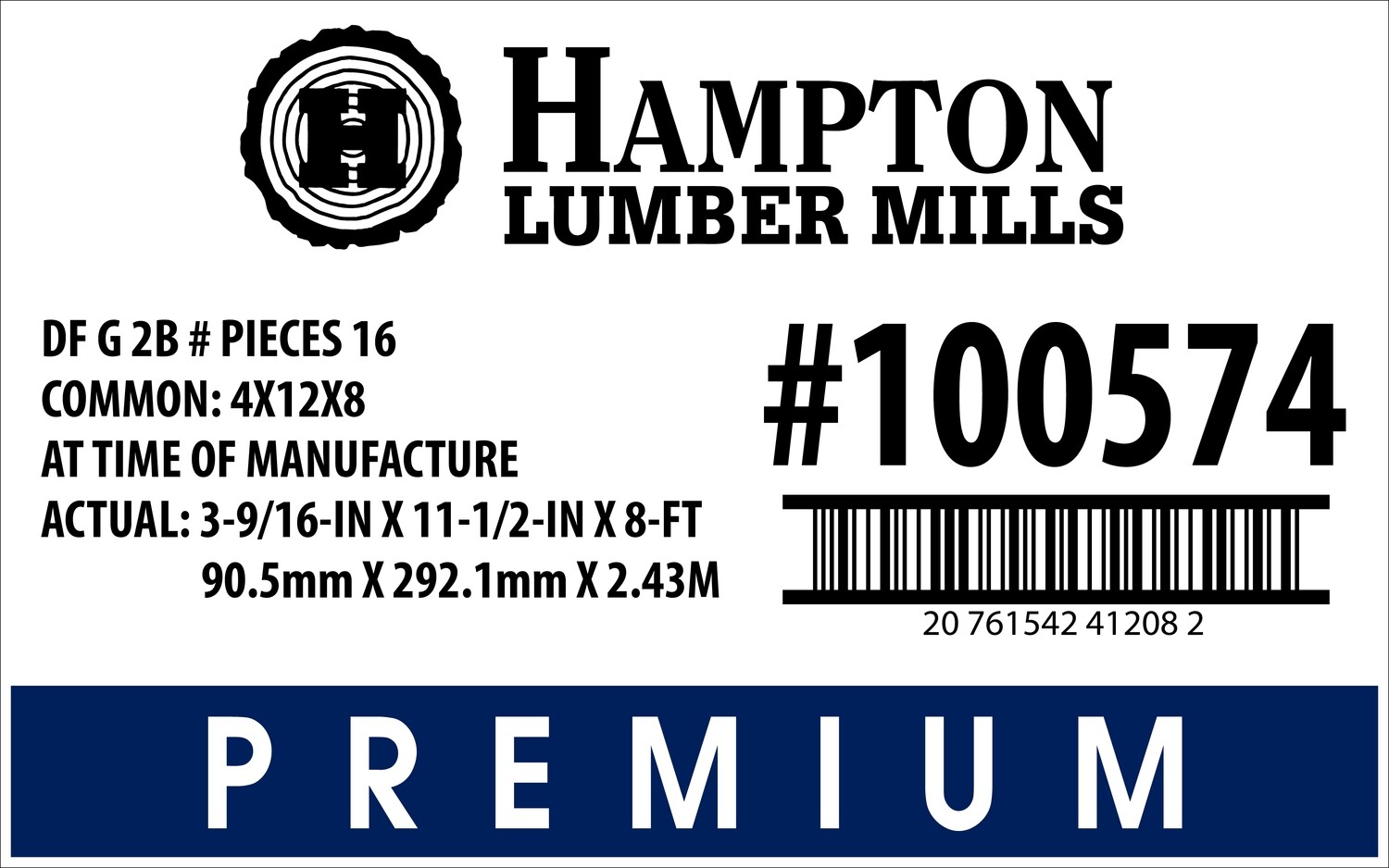 4x12x8 Lowe's  Placard - 41208-2