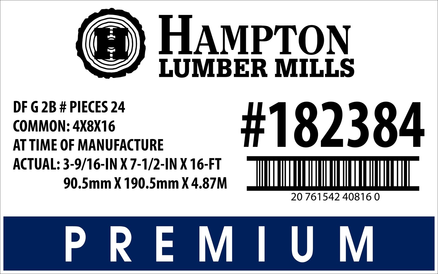 4x8x16 Lowe&#39;s  Placard - 40816-0