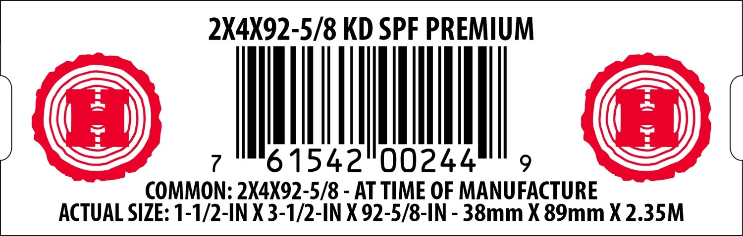 2X4X92-5/8 KD SPF PREMIUM - 00244-9