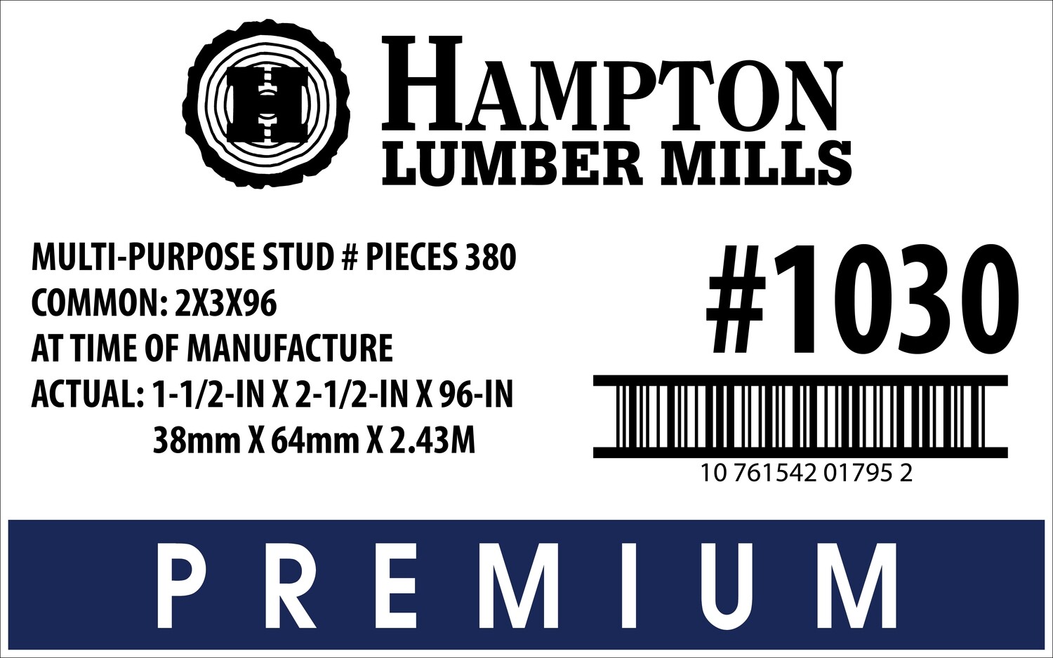 2X3X96 Lowe's Placard - 01795-2