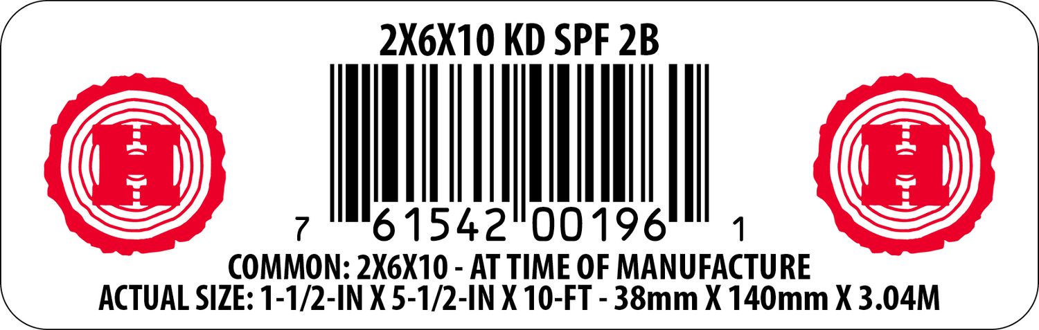 2X6X10 KD SPF 2B - 00196-1