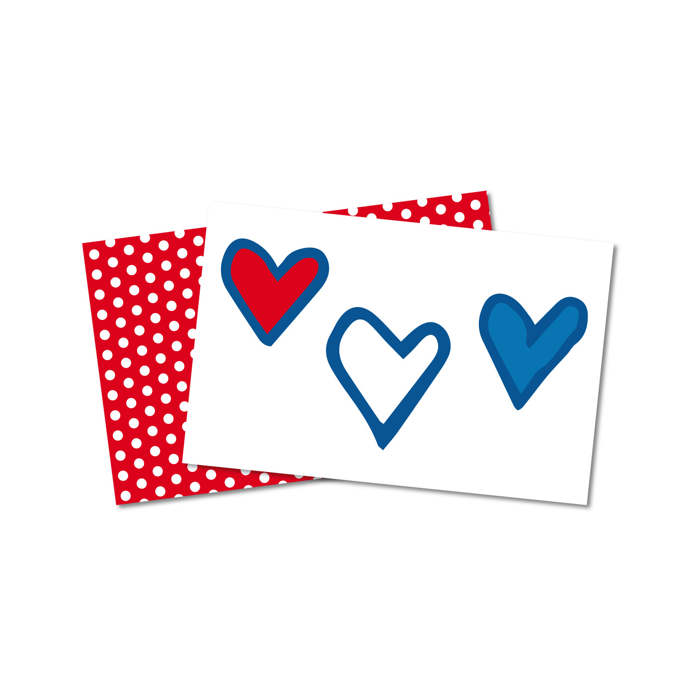 Cadeaukaartjes Hartjes 2-set